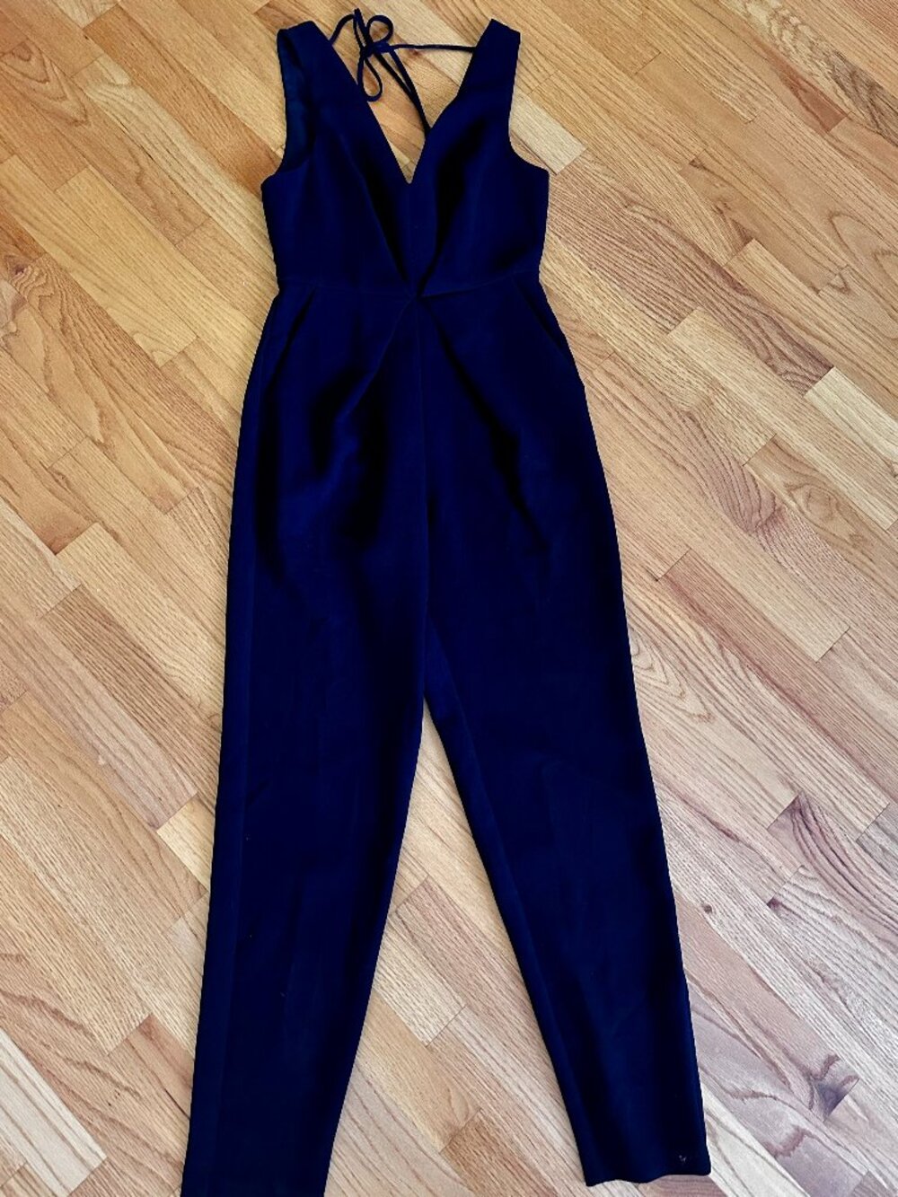BCBGeneration Women's Black V Neck Jumpsuit Size 0